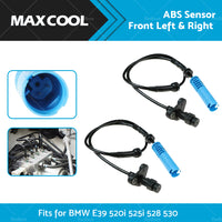 34526756375 2PCS Front ABS Wheel Speed Sensor Suitable for BMW E39 Left + Right