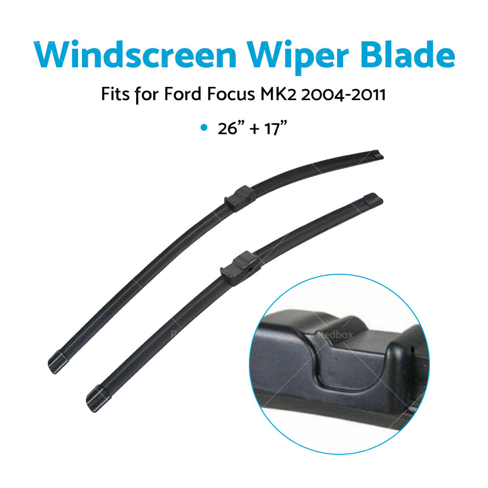 Pair Front Windscreen Wiper Blades 26 inch   17 inch  Fits For Ford Focus MK2 2004-2011