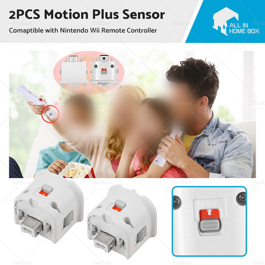 2 PCS Motion Plus Adapter Sensor Suitable For Nintendo Wii Remote Controller