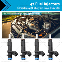 55570284 2173433 4x Fuel Injectors Suitable for Chevrolet Sonic Cruze 1. 8L 11-16