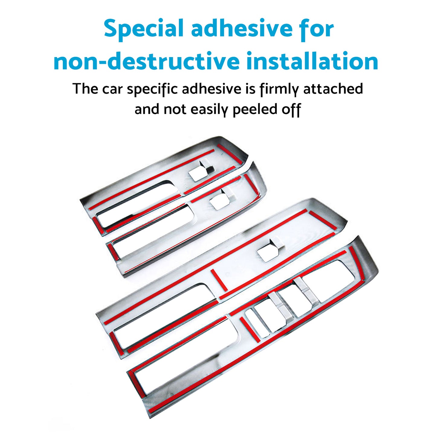 {{ 4x Window Lift Panel Cover Trim Suitable For Mitsubishi L200 Triton 23-25 Carbon }} - Buy Car Parts Online at {{ Kaka Auto Parts }}.