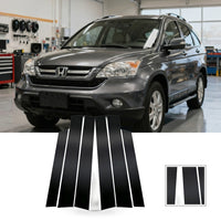 6x Black Window Trim Covers Suitable For Honda CR-V 2.4L 2007-2011
