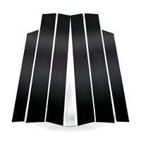 6x Black Window Trim Covers Suitable For Honda CR-V 2.4L 2007-2011