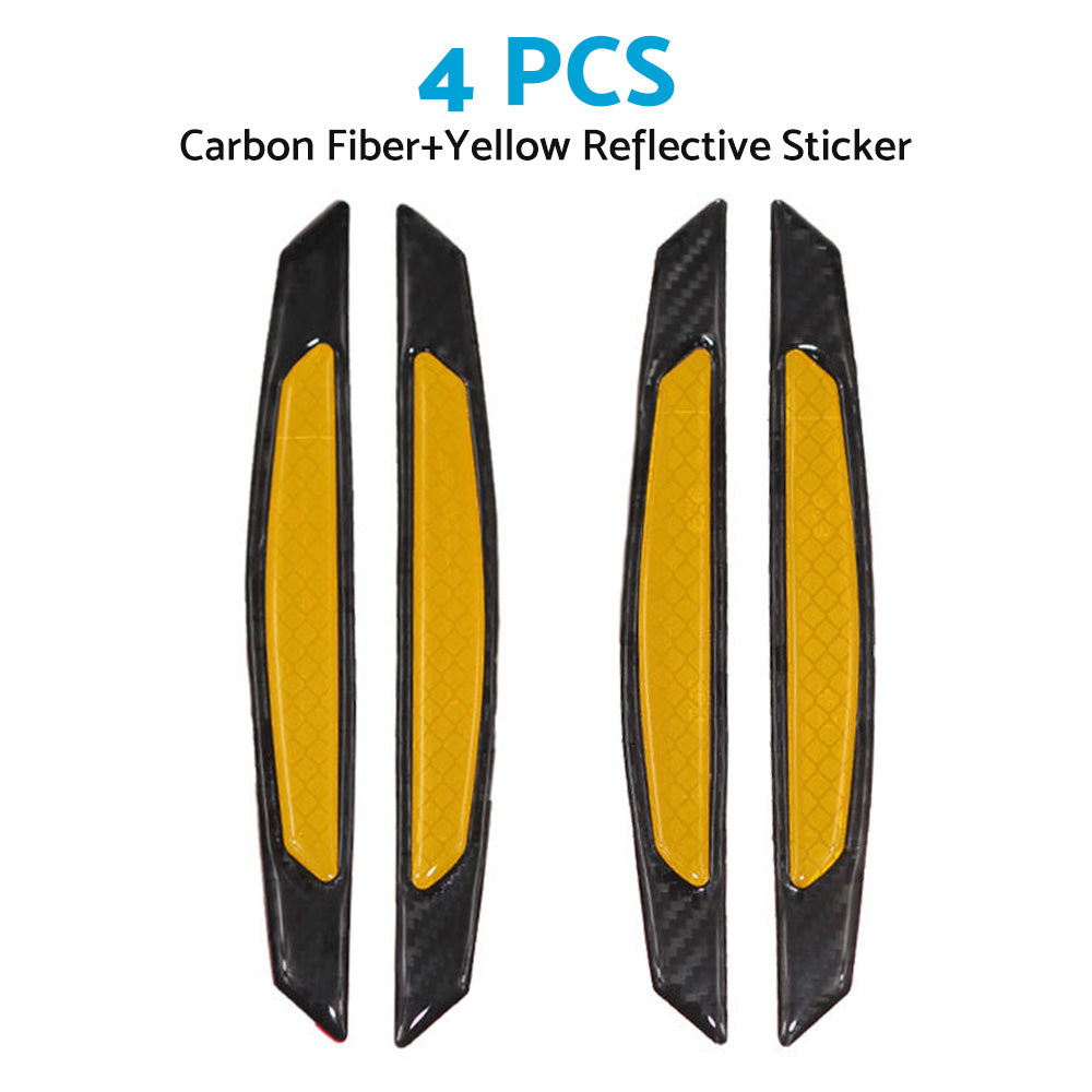 Reflective Carbon Fiber Car Door Edge Guard Bump Protector Sticker Suitable For Universal Use