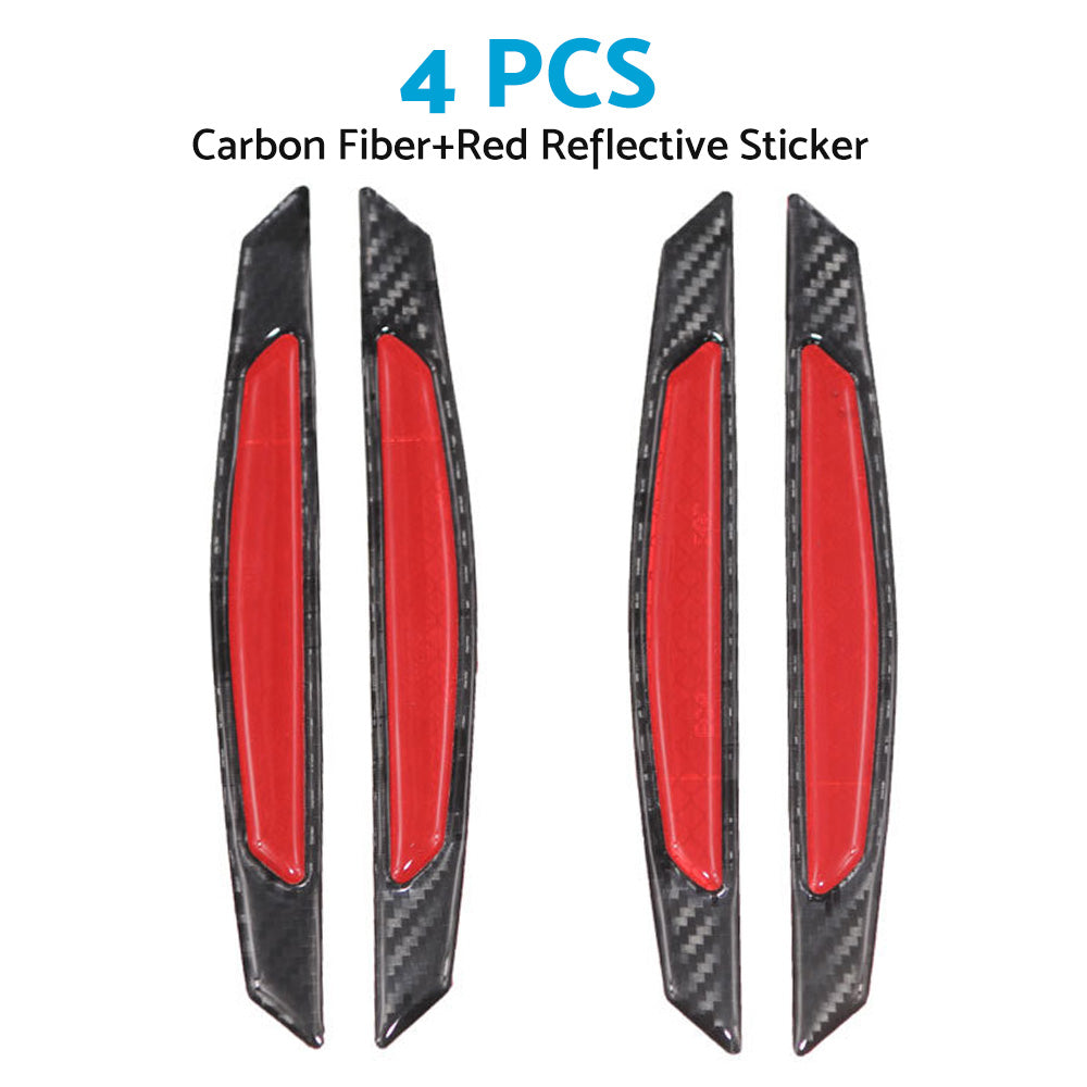 Reflective Carbon Fiber Car Door Edge Guard Bump Protector Sticker Suitable For Universal Use