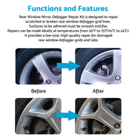 Visbella Silver Alloy Wheel Rim Scratch Repair Kit Tool Set Suitable For Car Kerb Damage
