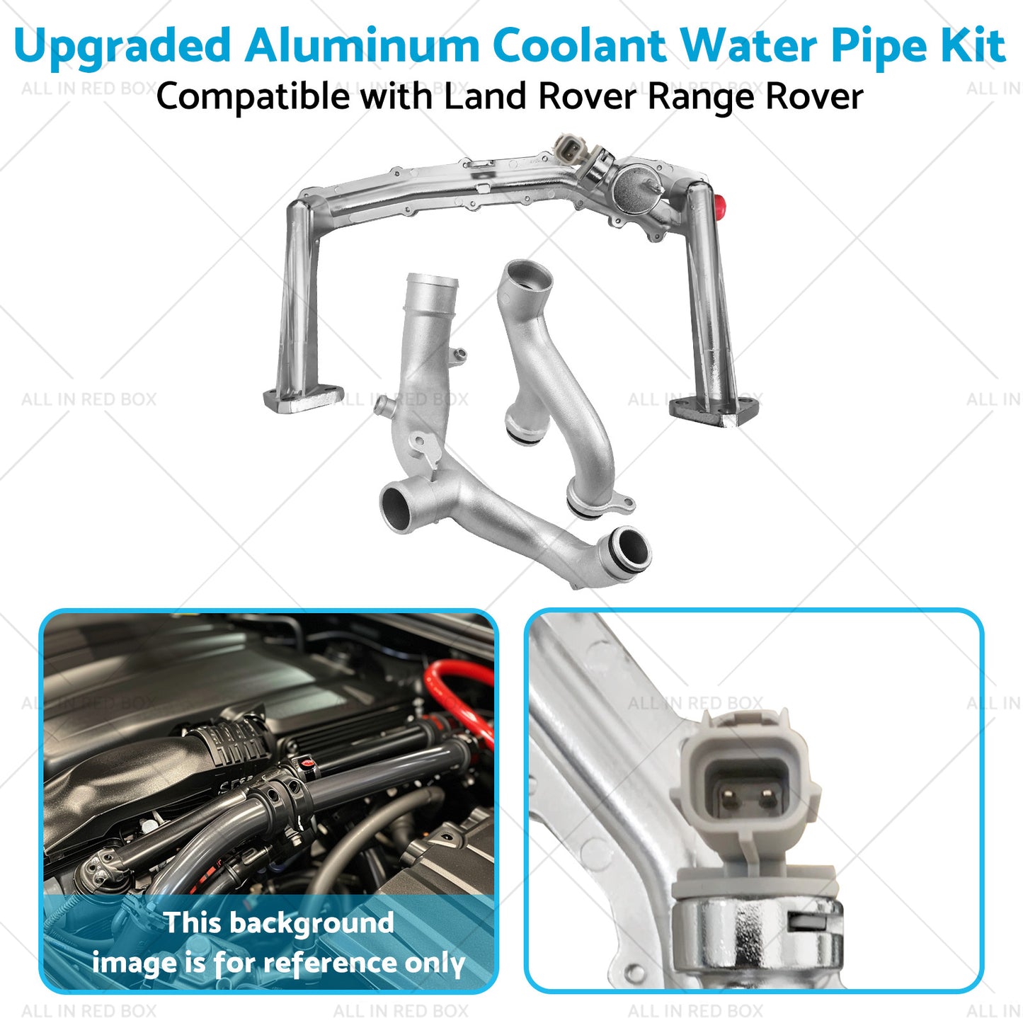 Upgraded Aluminum Coolant Water Pipe Kit Suitable for Land Rover Range Rover 3L