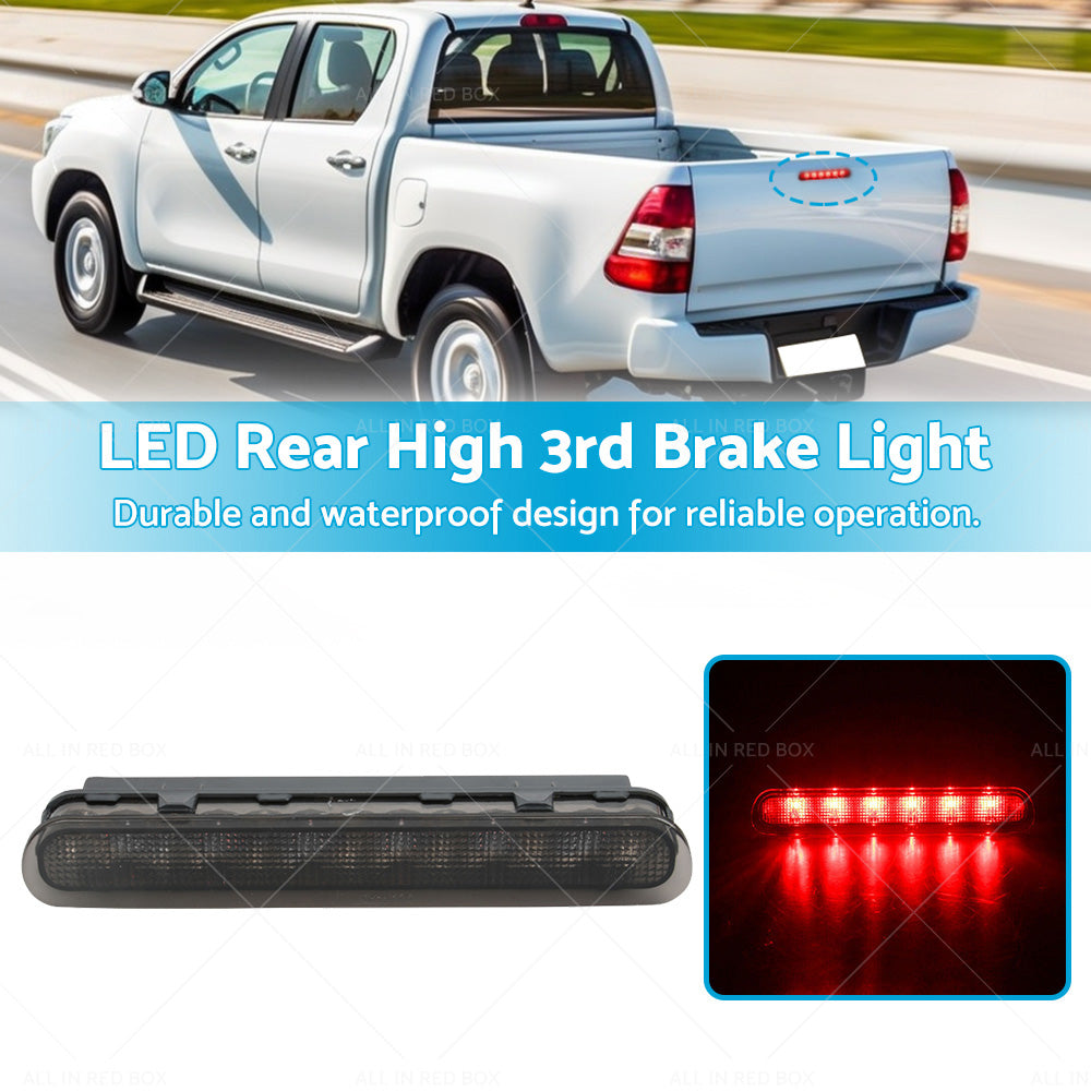 1x LED Rear High 3rd Brake Light Suitable For Toyota Hilux VIGO SR5 04-15 Smoked