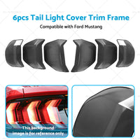 6pcs Car Tail Light Lamp Cover Trim Frame Suitable for Ford Mustang GT 2018-2022