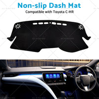 Non Slip Dash Mat Dashboard Cover Suitable For Toyota CHR C-HR 2016-2019 Black