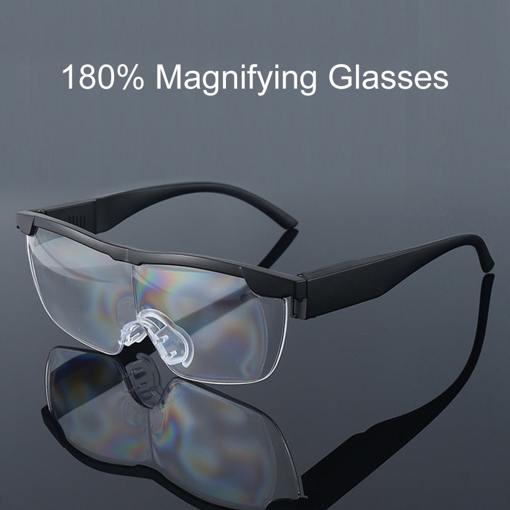 Unisex Magnifying Glasses Loupes 180percent HD Vision Magnifier With LED Lighting Lamp