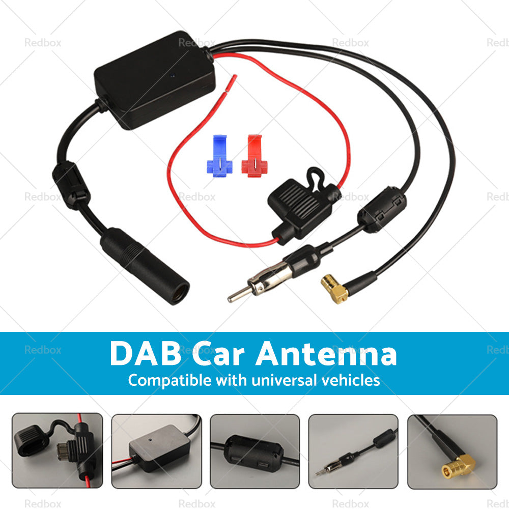 Car AM FM DAB  Amplifier Booster Radio Stereo Antenna Adapter 12V-24V Universal