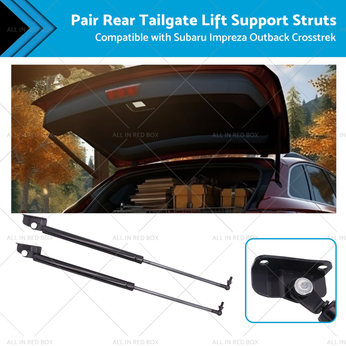 Pair Suitable For Subaru Impreza XV Rear Tailgate Hatch Lift Supports Gas Struts