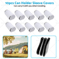 10PCS Foldable Insulated Beer Can-Cooler Sleeve Covers Reusable Drink Covers