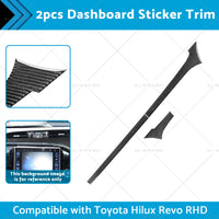 Carbon Fiber Dashboard Sticker Trim Suitable For Toyota Hilux Revo 2015-2023 RHD