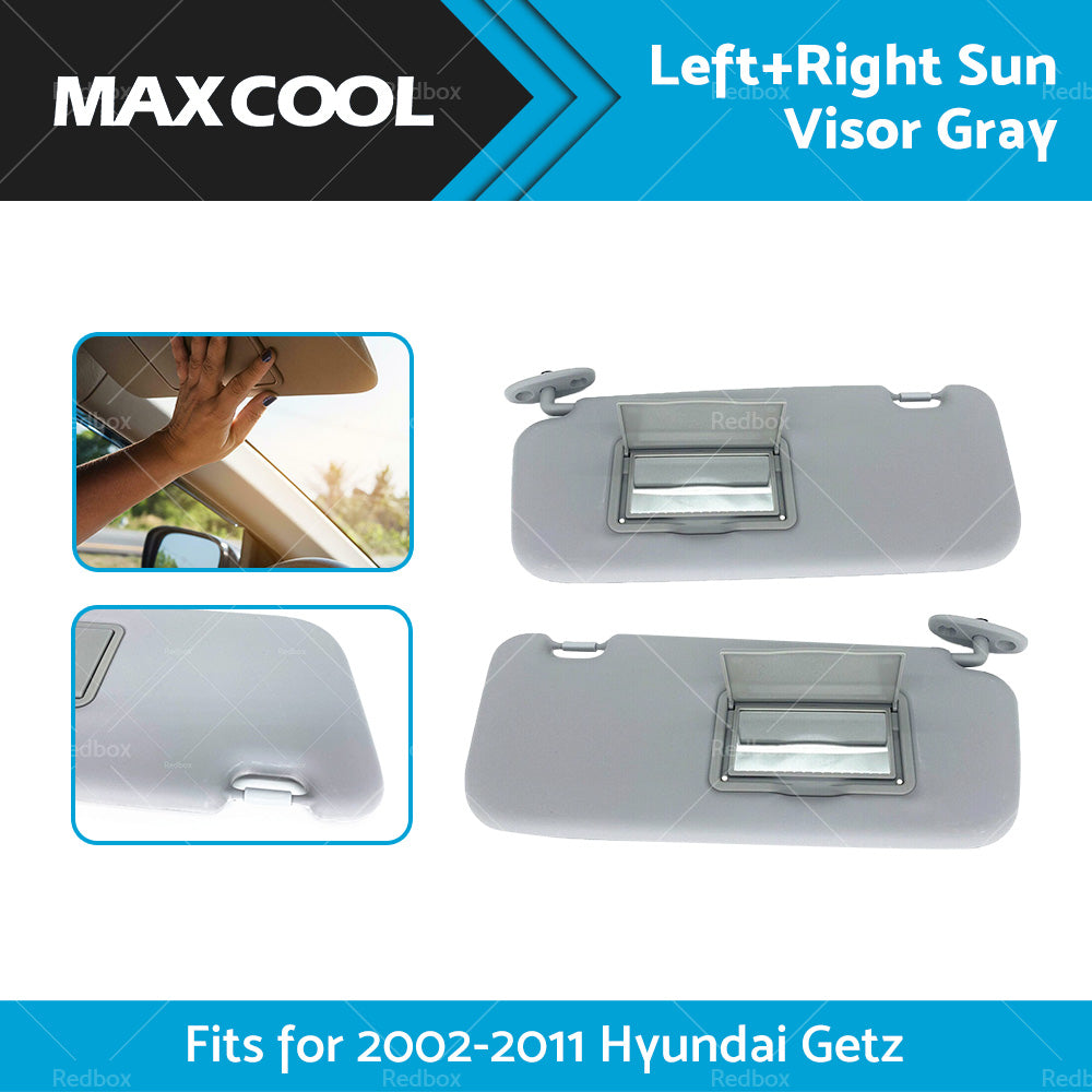 Left Right Side Car Sun Visor Shade Suitable For Hyundai Getz 2002-2012 Grey