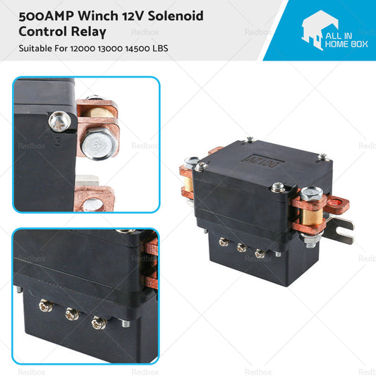 500AMP Winch 12V Solenoid Control Relay Suitable For 12000 13000 14500 15000 LBS