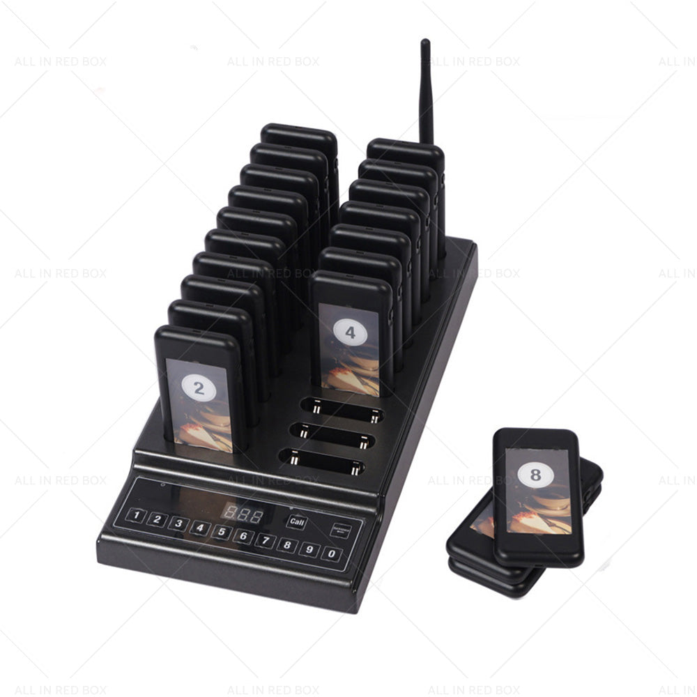 20 Restaurant Coaster Pager Guest Call Wireless Paging Queuing Calling System