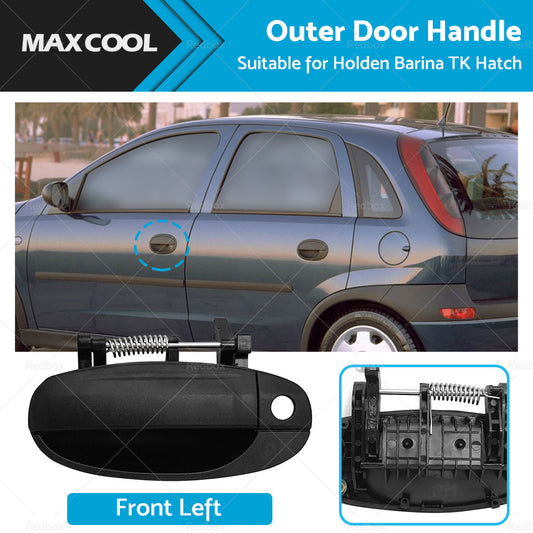 {{ Front Left Outer Door Handle Black Suitable for Holden Barina TK Hatch 3 5 DR }} - Buy Car Parts Online at {{ Kaka Auto Parts }}.