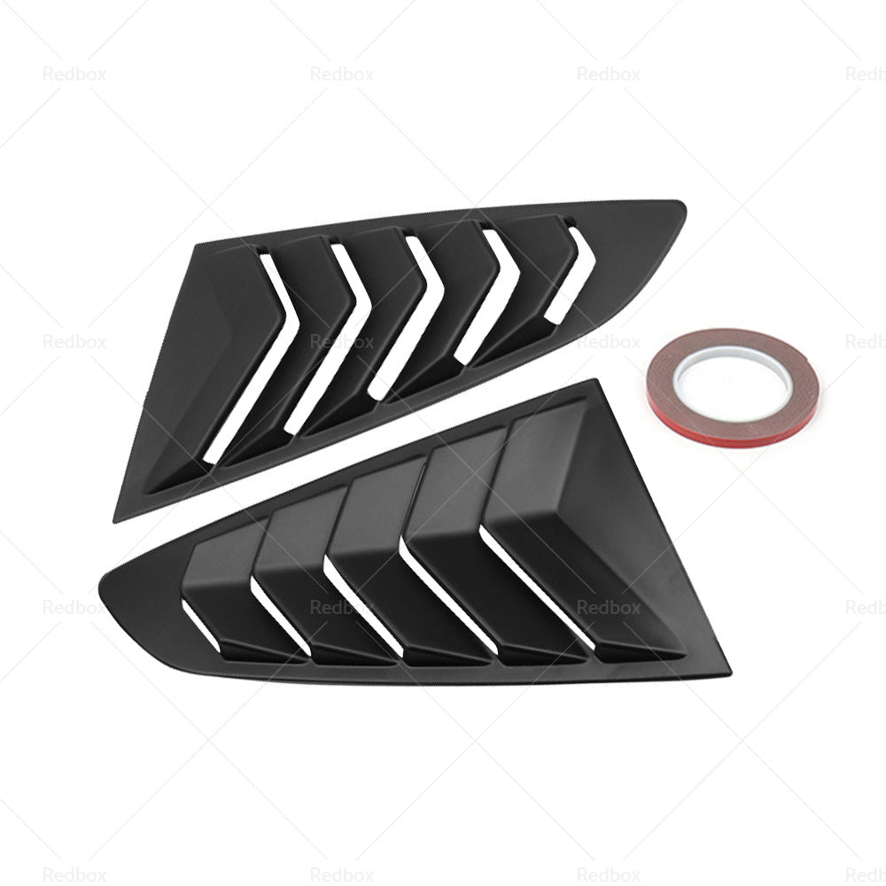 2x Side Window Louvers Sun Shade Cover Suitable For Ford Mustang 2015-2022