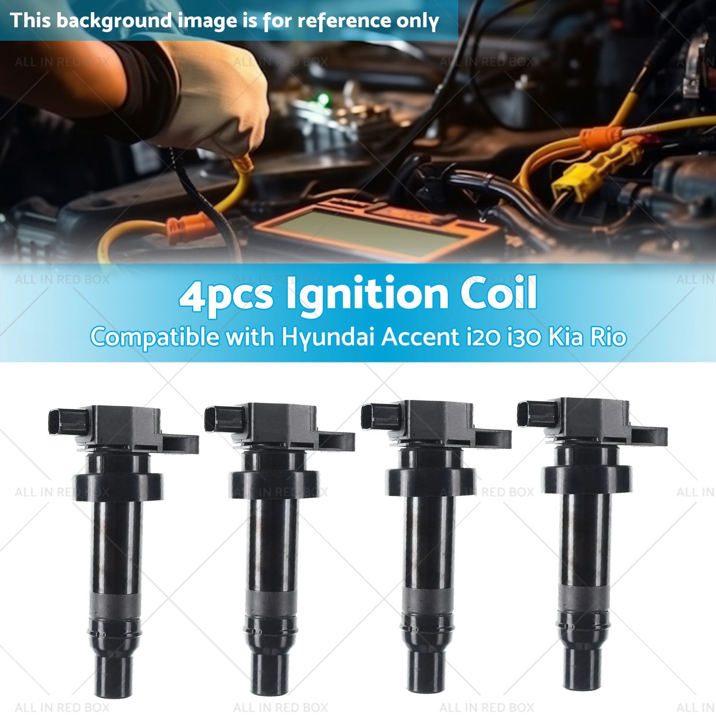 4x Ignition Coil Suitablefor Hyundai Accent i20 i30 Kia Cerato Rio Soul 1. 4 1. 6L