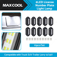 6LED License Number Plate Light Lamp Suitable For Truck SUV Trailer Lorry 12 24V