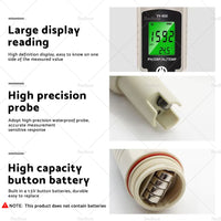 Portable 4 In 1 Hydrogen-Rich Test Pen PH ORP TEMP Water Quality Meter Tester