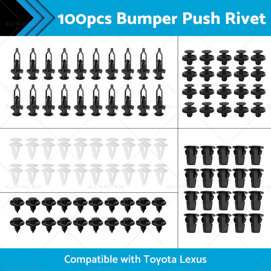 100PCS Panel Clip Lock Nut Splash Guard Push Rivet Suitable For Toyota Lexus