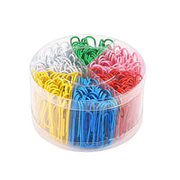 300 Pieces 6 Colors Paper Clips 2 Inch White Yellow Pink Red Blue Red Green