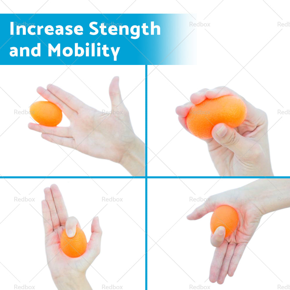 4PCS Hand Therapy Stress Relief Exercise Balls Hand Grip Strengthener Fing