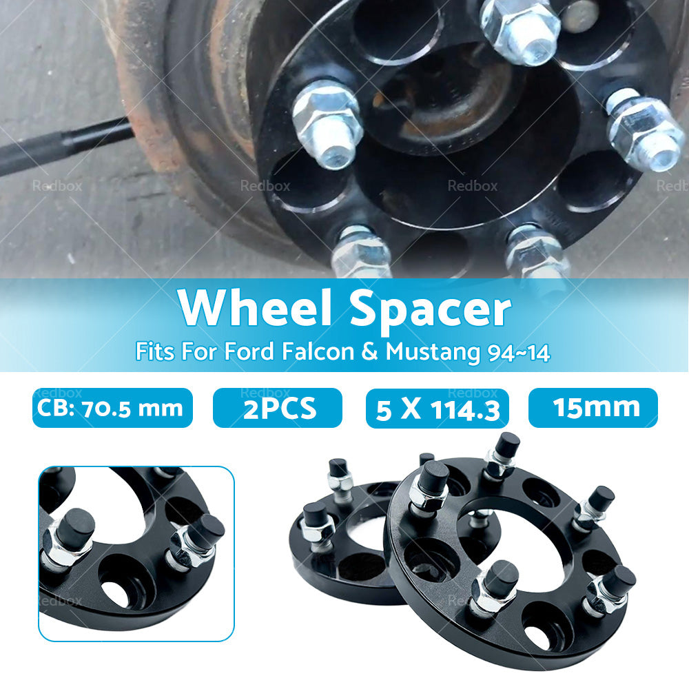 15mm Bolt-on Wheel Spacers 5 X 114. 3 70. 5mm Fit For Ford Falcon  and  Mustang 94-14