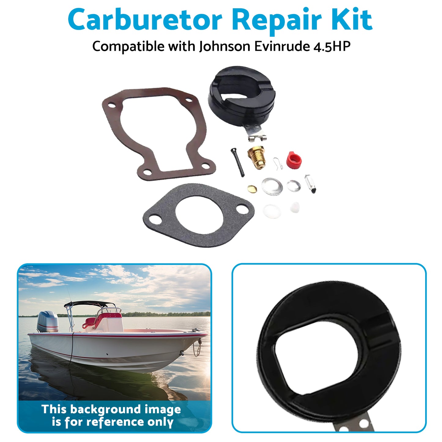 302-804844002 Carburetor Rebuild Kit Gaskets Suitable for Mercruiser 3. 0L 5. 0L