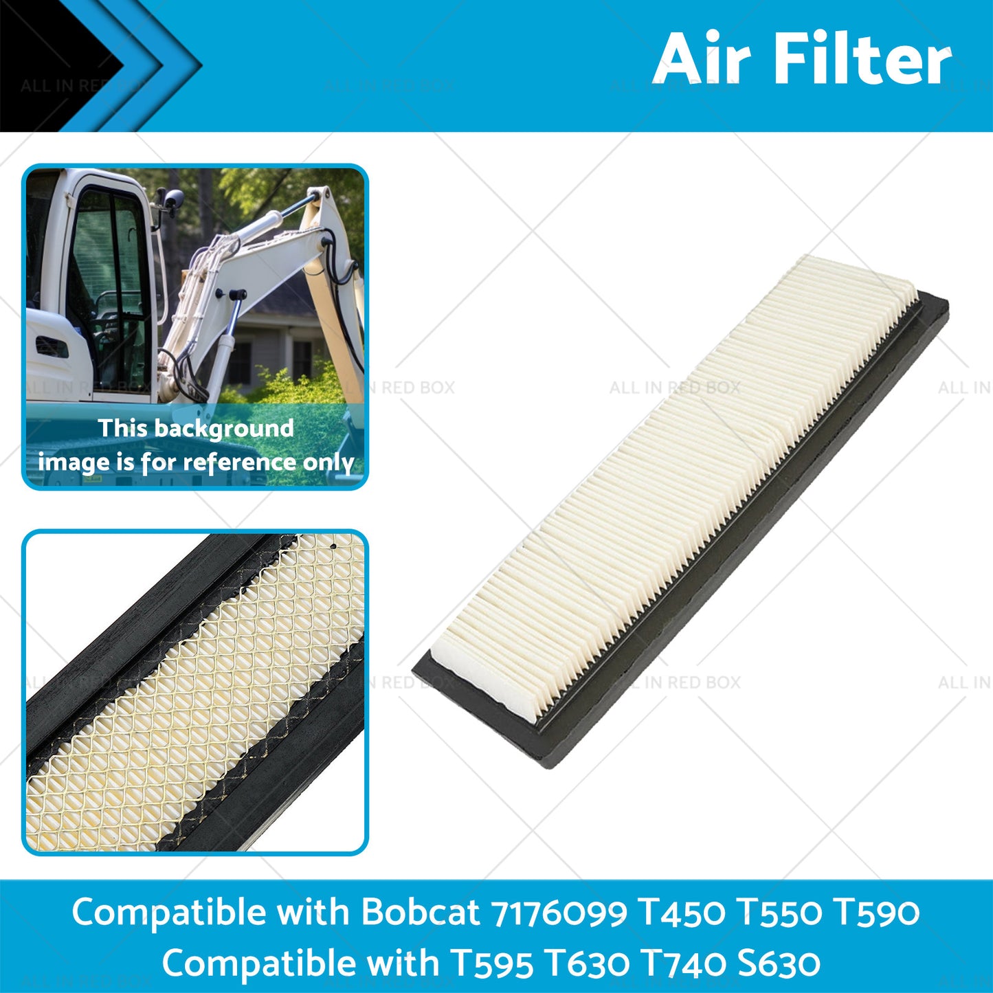 Air Filter Suitable For Bobcat 7176099 T450 T550 T590 T595 T630 T740 S630 S650