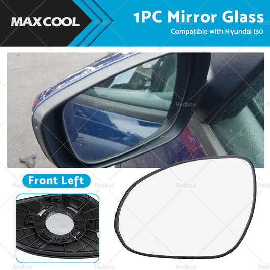 Left Side Mirror Glass with Back Plate Suitable for Hyundai i30 2007-2012