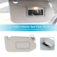 Right Interior Sun Visor Shade Grey Fit For Nissan Pathfinder 13-18 R52 Wagon