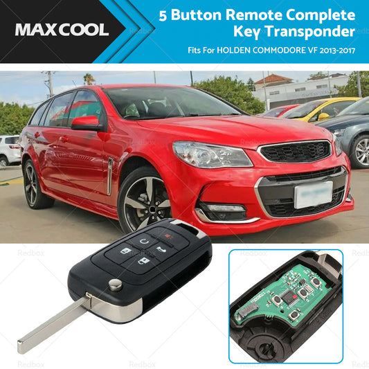 5 Button Remote Complete Key Transponder Fits For HOLDEN COMMODORE VF 2013-2017