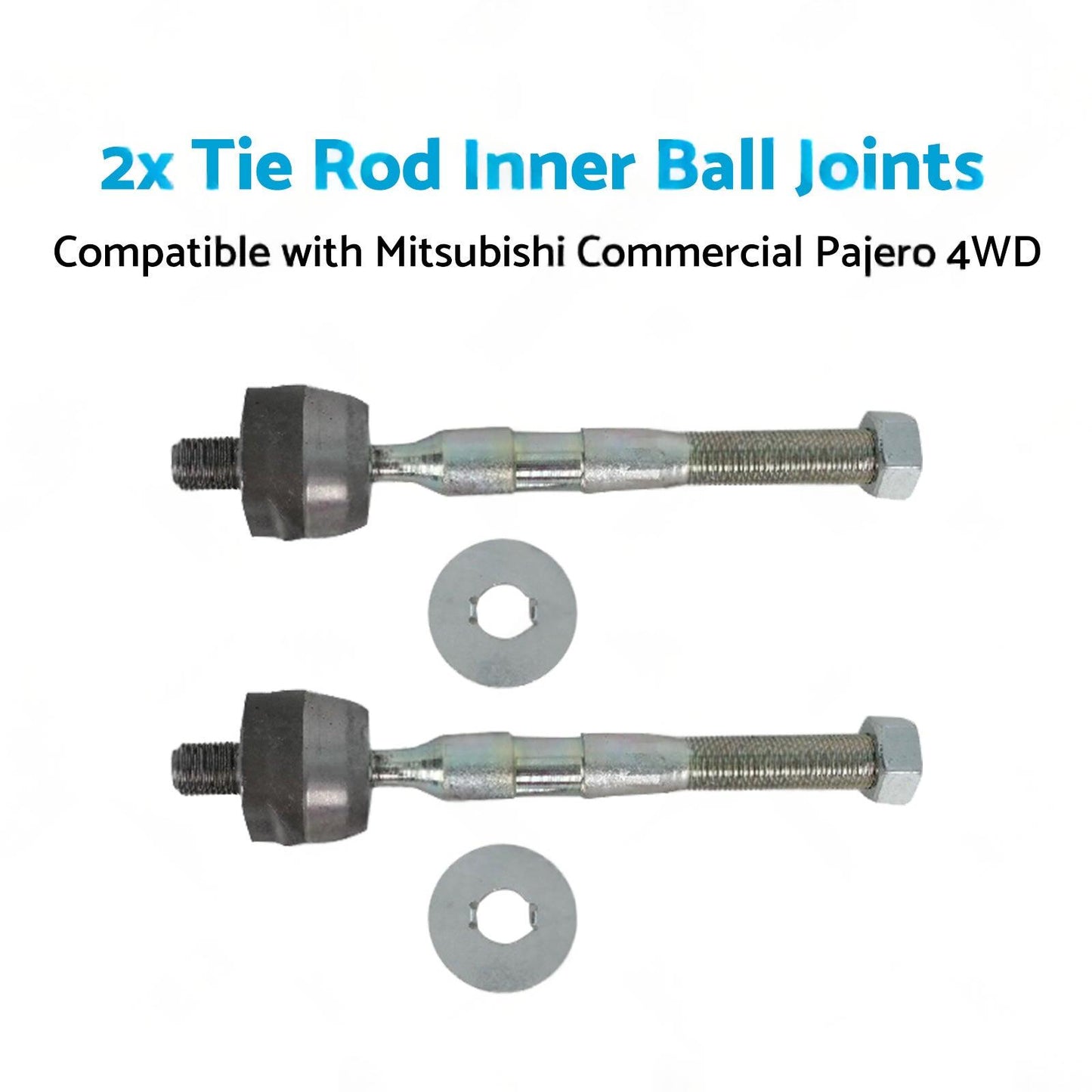 2x Tie Rod Inner Ball Joint Suitable for Mitsubishi Commercial Pajero 4WD 00-10