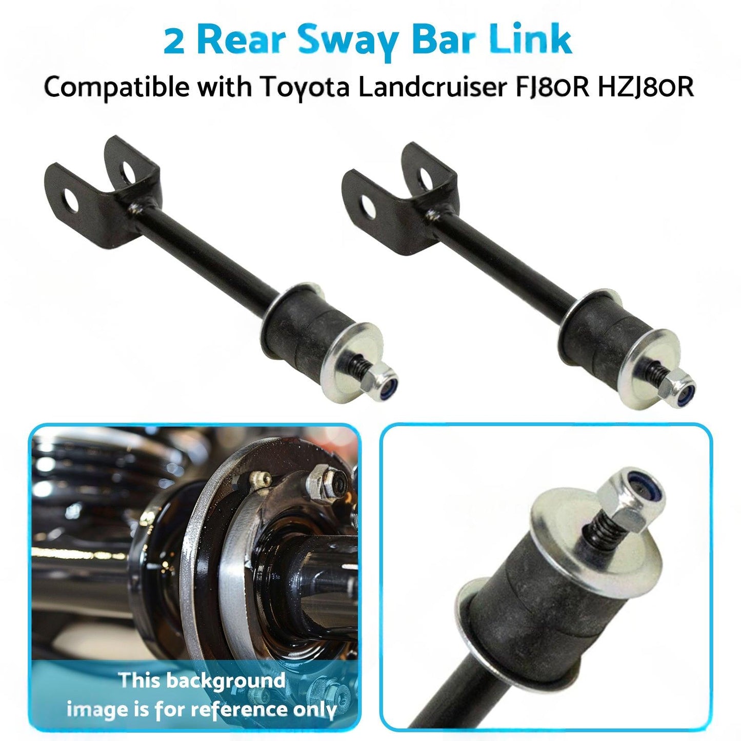 2 Rear Sway Bar LinkBush Kit Suitable for 92-19 Toyota Landcruiser FJ80R HZJ80R