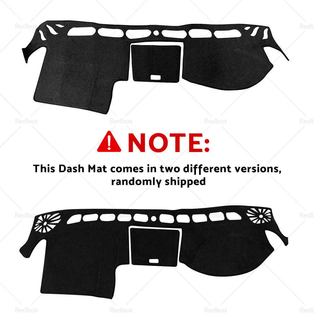 Black Dash Mat Sun Cover Suitable For Isuzu Dmax 2012-2020 with Centre Lid