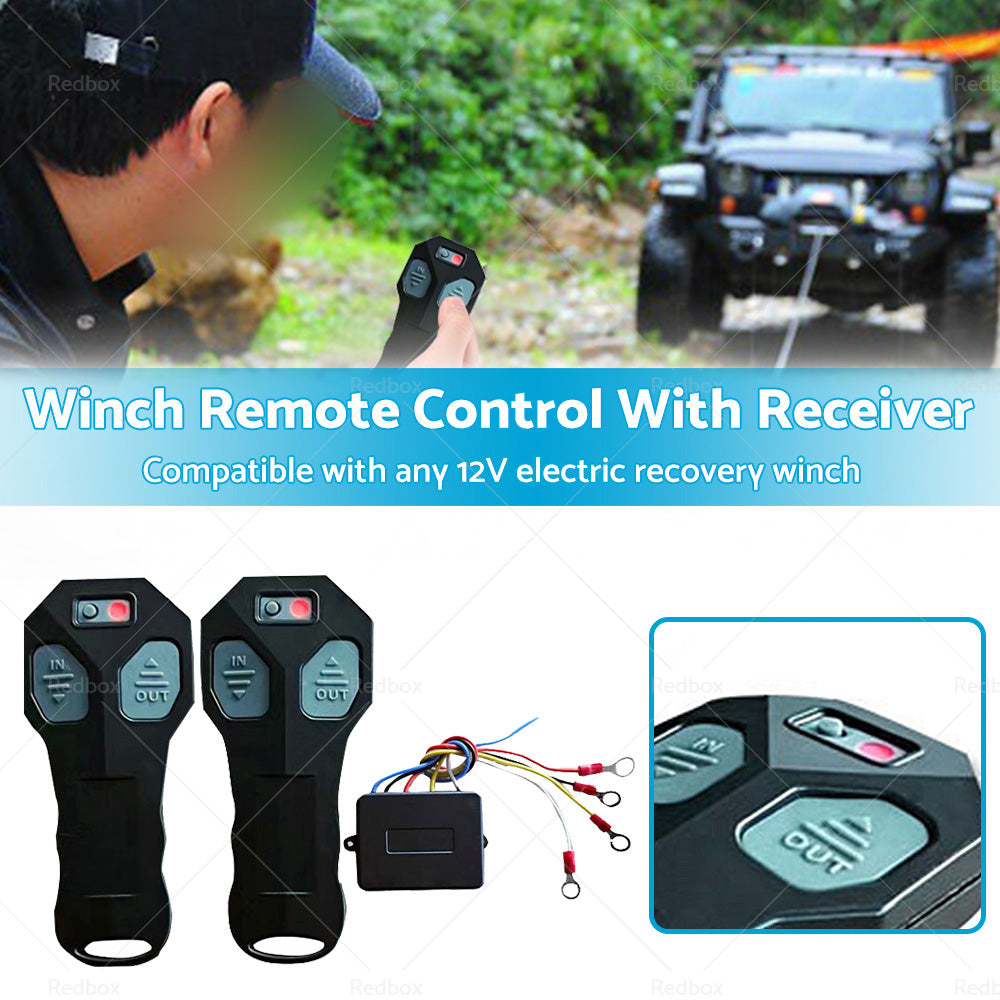 12V Wireless Winch Remote Control Handset Switch Recovery For Off Roaders Truck