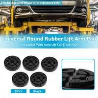 5Pcs Universal Round Rubber Arm Pad Lift Pad For Auto Lift Car Truck Hoist Black