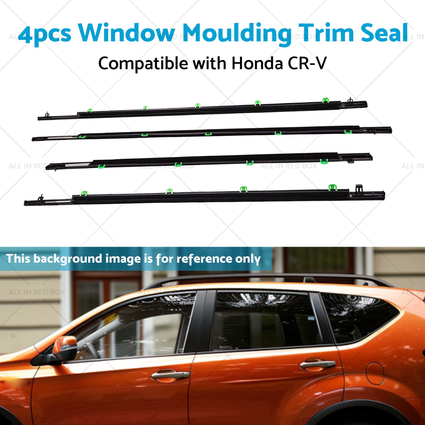 Black Weatherstrip Window Moulding Trim Seal Suitable For Honda CR-V CRV 07-11