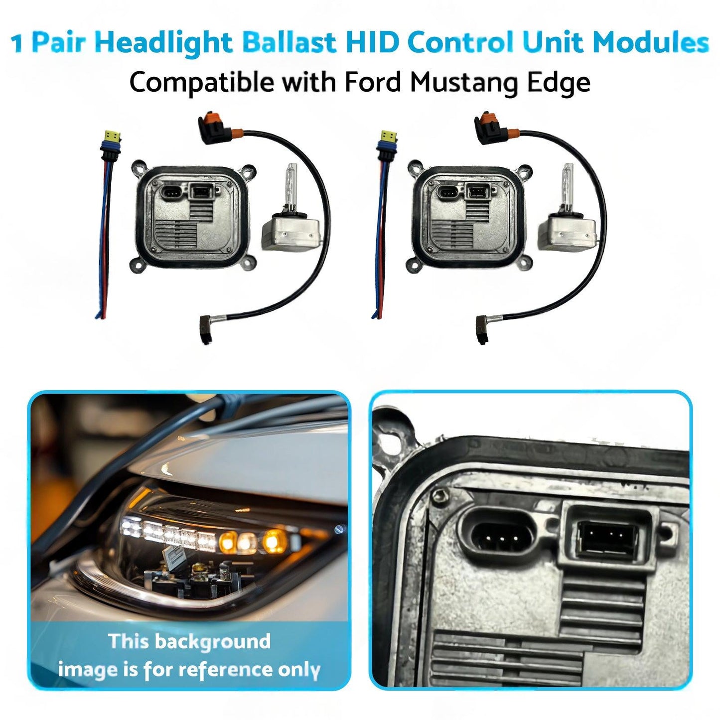 1 Pair Headlight Ballast HID Control Unit Modules Suitable for Ford Mustang Edge