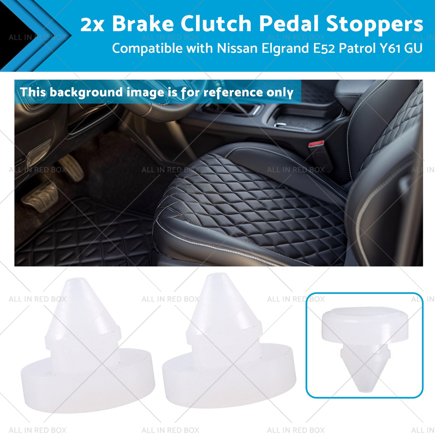 2x Brake Clutch Pedal Stoppers Suitable for Patrol Y61 GU Nissan Elgrand E52