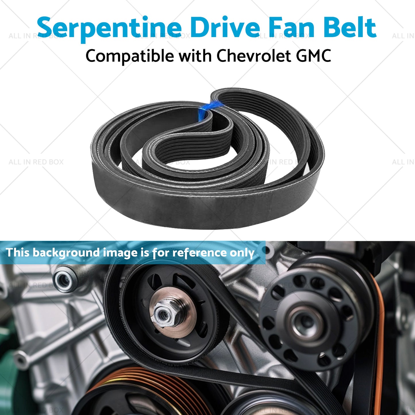 12626076 Serpentine Drive Fan Belt Suitable for 5.3L 6.2L 14-20 Chevrolet GMC