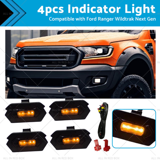 4x Indicator Light Amber Lamp Suitable for Ford Ranger Wildtrak Next Gen 2022-