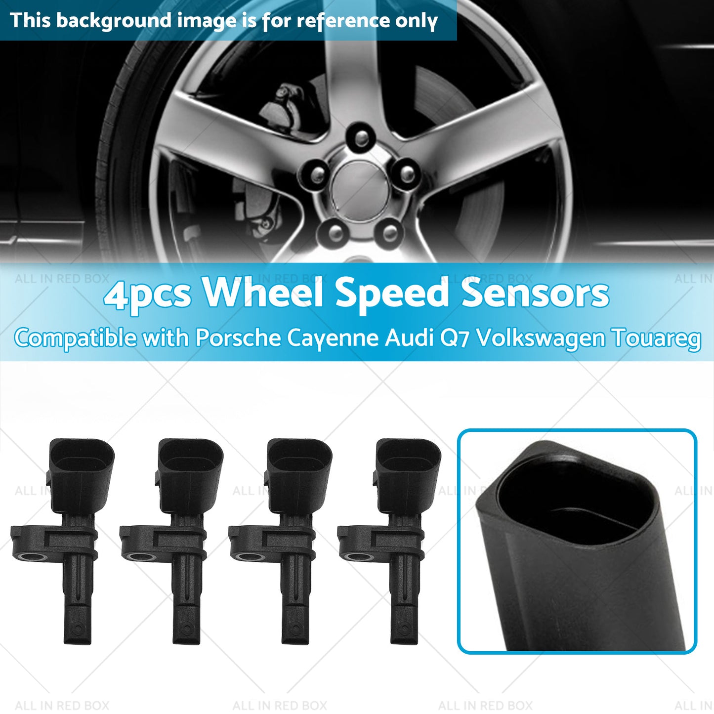 4x Wheel Speed Sensor Suitablefor Audi Q7 4LB Porsche Cayenne 92A VW Touareg 7P5