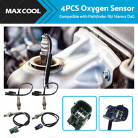 4PCS Pre-cat Post-Cat Oxygen Sensor Suitable for Nissan Pathfinder R51 VQ40DE