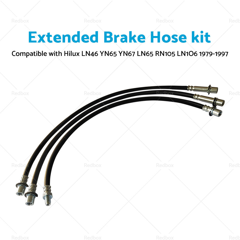 Extended Brake Hose Kit Suitable For Hilux LN106 LN46 LN60 LN65 RN105 YN65 YN67