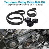 Suitable For BMW E46 E39 E38 X5 E53 Z3 E36 Belt Tensioner Pulley Drive Belt Kit